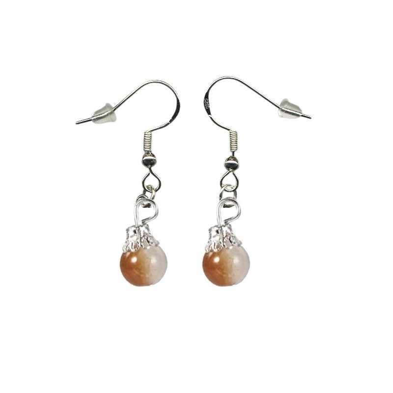 Boucles d'oreilles couleur Beige