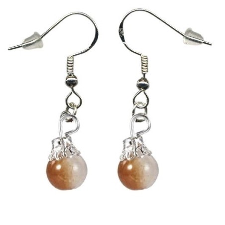 Boucles d'oreilles couleur Beige