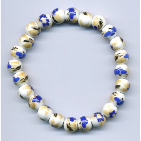 Bracelet perles Porcelaine (8)