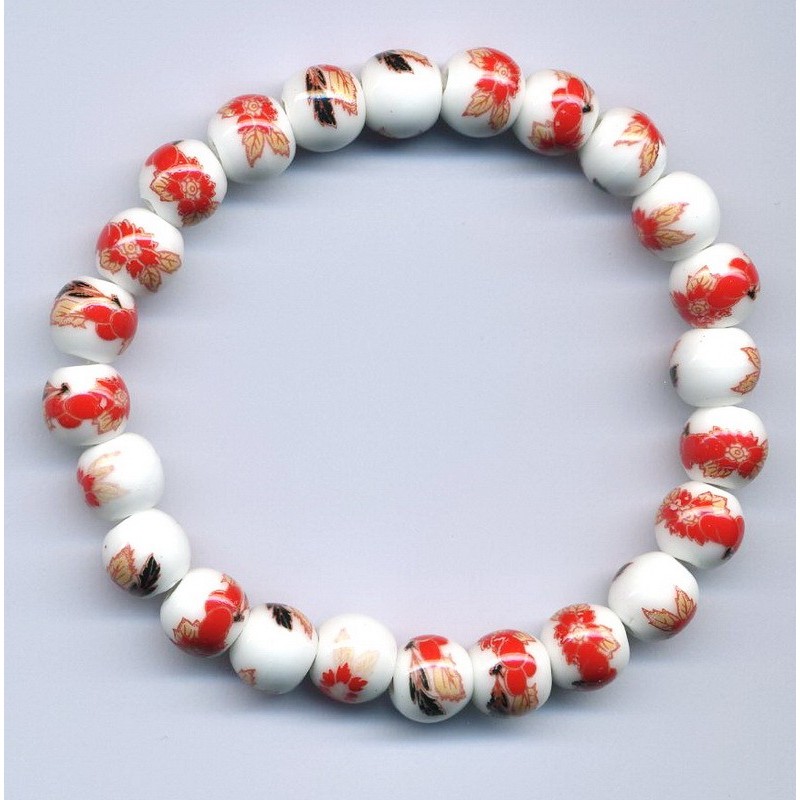 Bracelet perles Porcelaine (9)