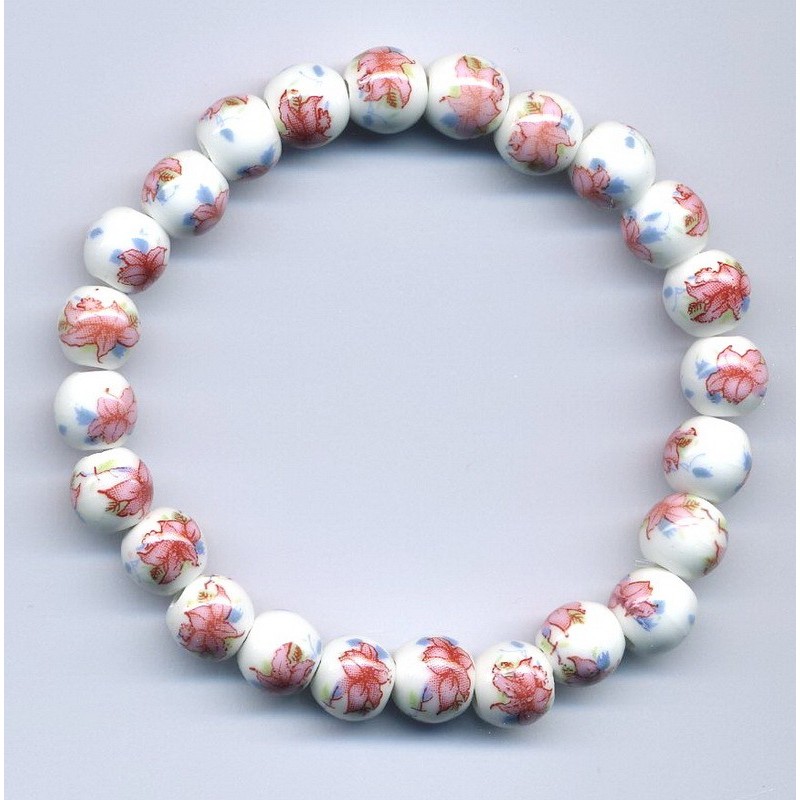 Bracelet perles Porcelaine (13)