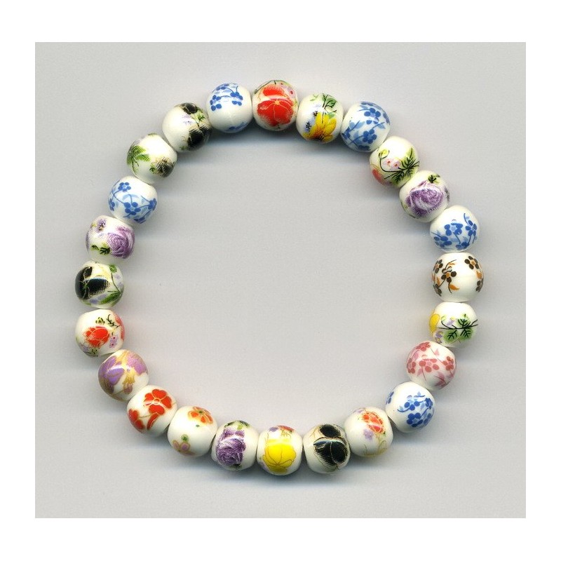 Bracelet perles Porcelaine (14)