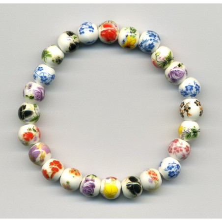 Bracelet perles Porcelaine (14)