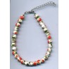 Collier ras de cou Perles Porcelaine (19)