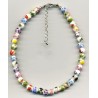 Collier ras de cou Perles Porcelaine (22)